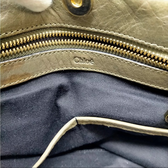 Chloe Vintage y2K Olive Green Hobo Bag - Picture 8 of 9